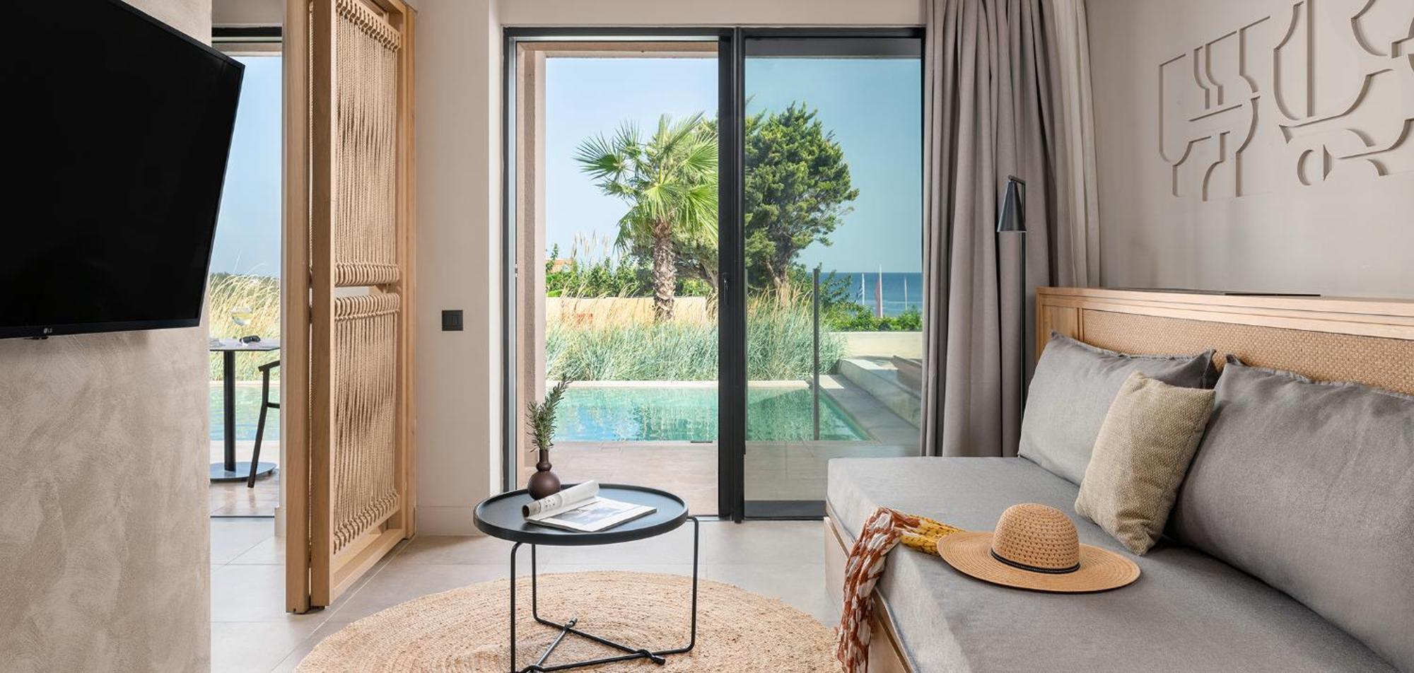 Helea Lifestyle Beach Resort Kallithéa Esterno foto A room at the hotel